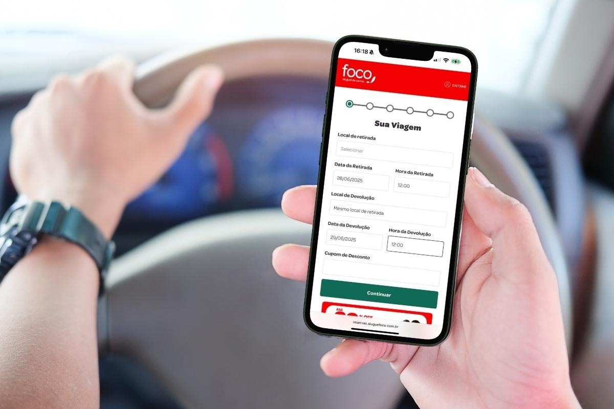 quanto custa alugar um carro: app foco
